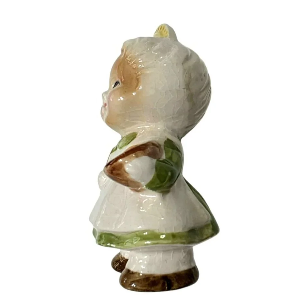Vintage Josef Originals Pie Bird Grandma Baker Figurine Chef Ceramic Lady Cook